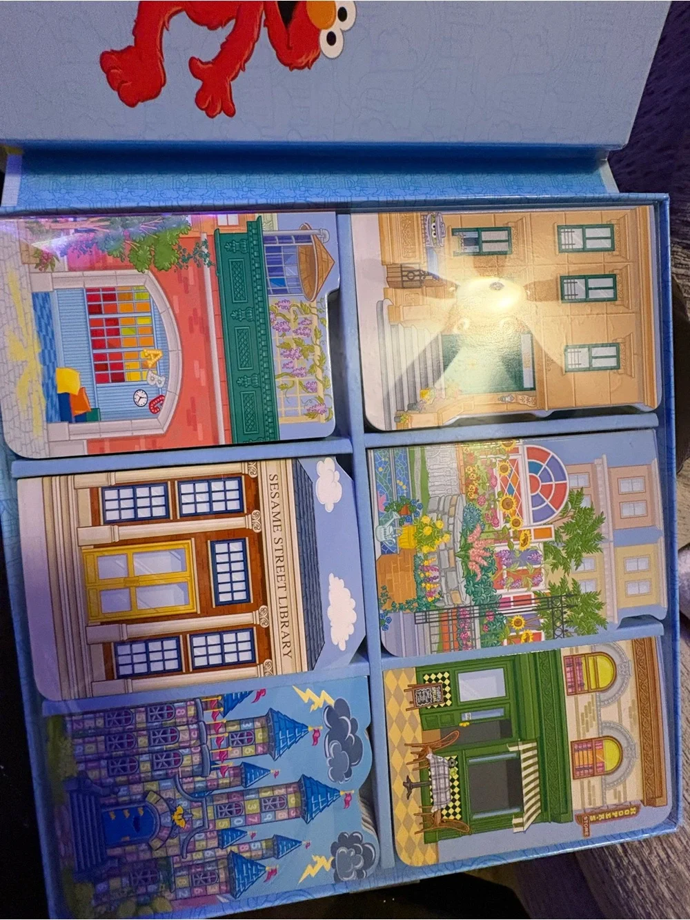 Sesame Street Blue and Green Board Book and Play Mat Set
